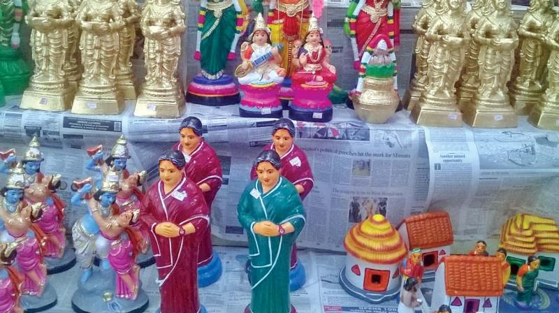 Amma dolls at the Navaraathri sales exhibition organised by the Thanjavur handicrafts workers co-operative cottage industrial society. (Photo: DC)
