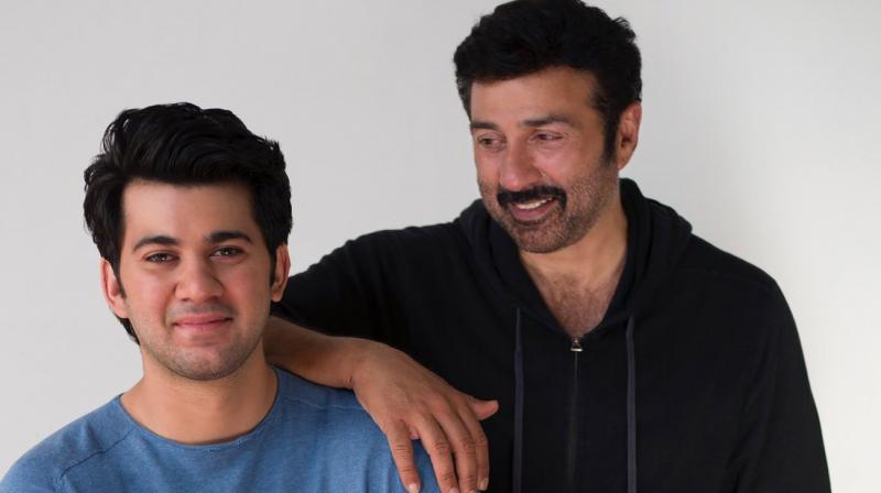 The picture of Karan Deol that Sunny Deol shared on Twitter.