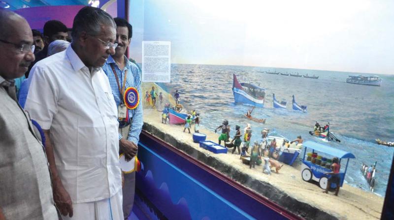 Chief Minister Pinarayi Vijayan visits Hall of Ocean, the exhibition on ocean.