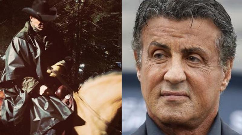 Sylvester Stallone shared his first look from the film dressed as a cowboy.