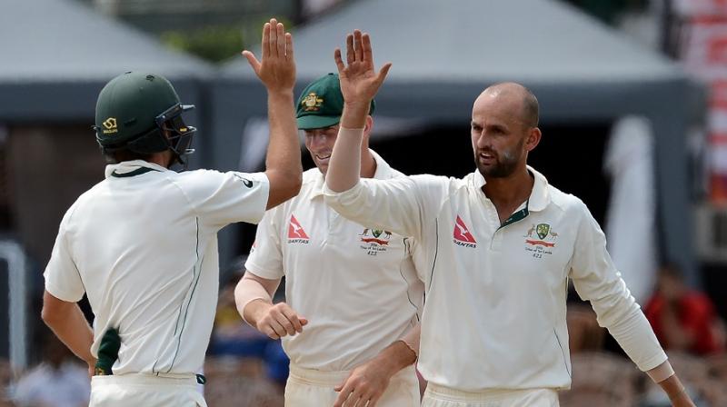 Nathan Lyon left India flummoxed with his off spinners in the first innings of the second Test in Bengaluru, taking eight wickets in the first innings. (Photo: AP)