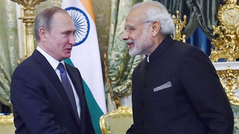 Prime Minister Narendra Modi and Russian President Vladimir Putin. (Photo: PTI)