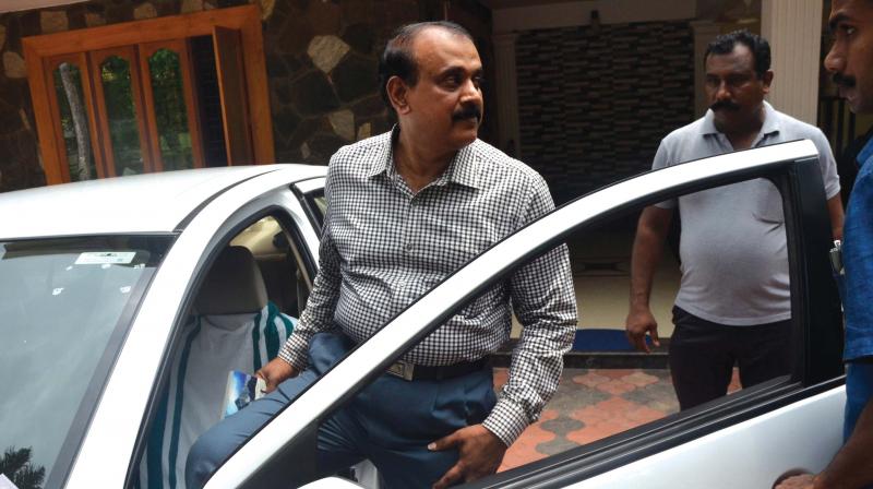 Former DGP T. P. Senkumar leaves his house for after knowing SC verdict in Thiruvananthapuram on Monday morning. (Photo:  DC)