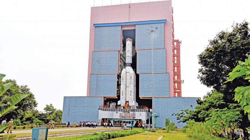 GSLV-F11 rocket is being assembled on the second launch pad in Sathish Dhawan Space Centre at Sriharikota.
