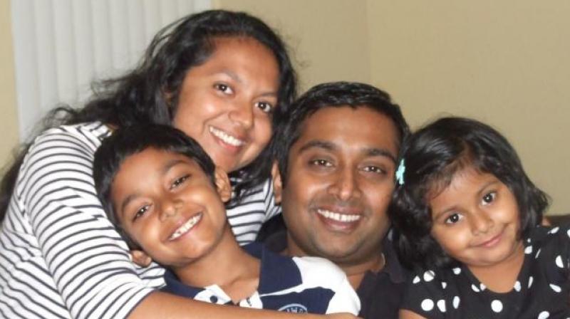 Sandeep Thottapilly, his wife Soumya, along with their two kids were on a road trip in a maroon Honda Pilot from Portland, Oregon to San Jose in Southern California. (Photo: Facebook)