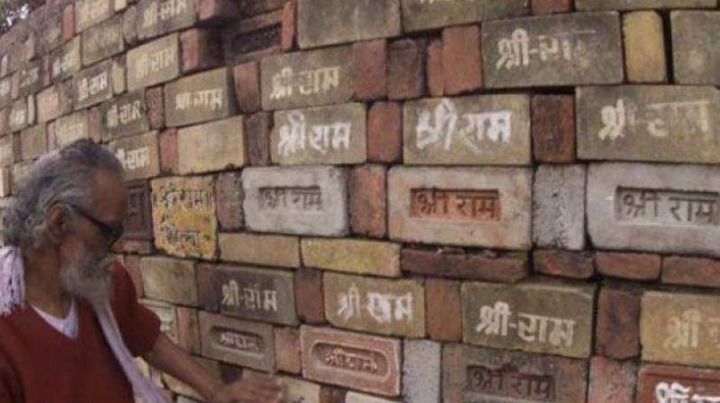 The bricks brought over from all over India for constructing the Ram temple (Photo | PTI)