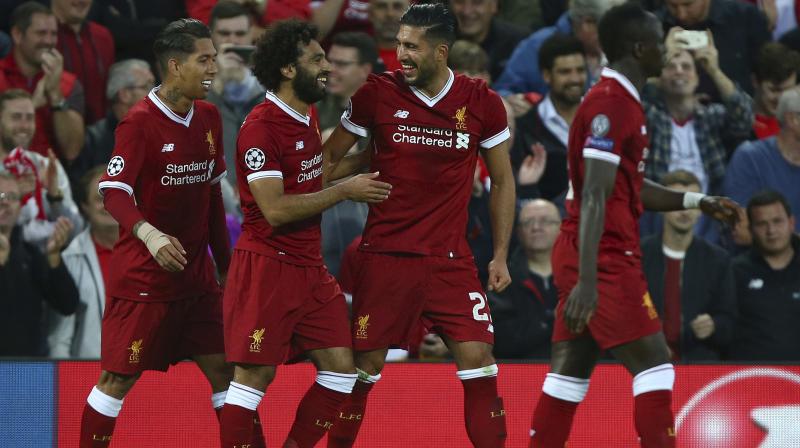 Liverpool, 6-3 winners on aggregate, last played in the group stage in 2014-15 and their presence means the English Premier League will have five of the 32 teams after Manchester United qualified as Europa League winners.(Photo: AP)