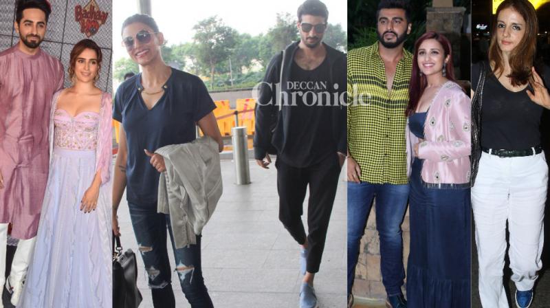 Sushmitas mystery guy, Godh Bharai of moms at Badhaai Ho event, others clicked