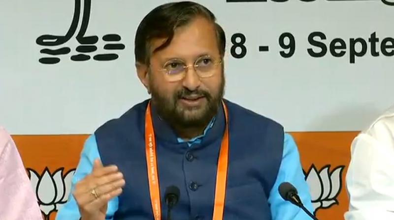 Union minister Prakash Javadekar said a lot of developmental work has been done in the last four years, and a New India will be formed by 2022. (Photo: Twitter | @BJP4India)