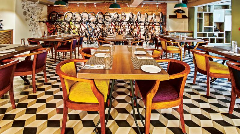 A cafÃ© that offers a large selection on the menu for all tastes, with a wholesome breakfast for cyclers.