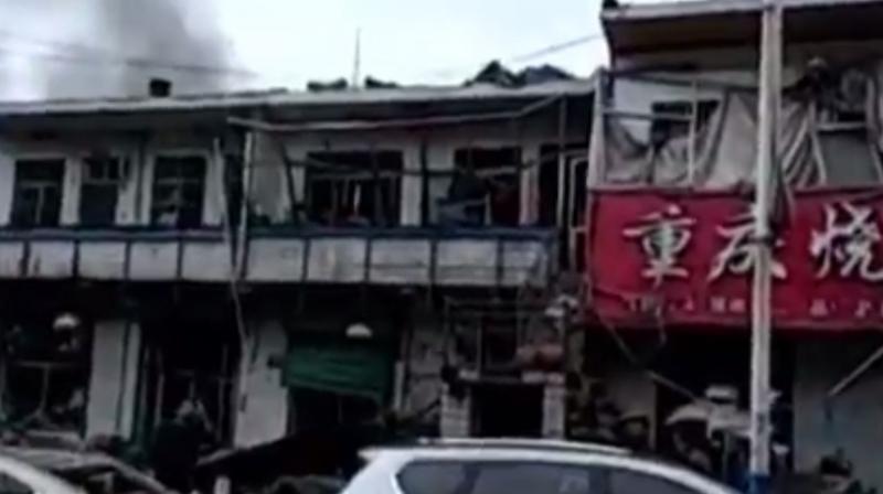 The explosion also damaged 58 nearby houses and 63 cars. (Photo: Videograb)