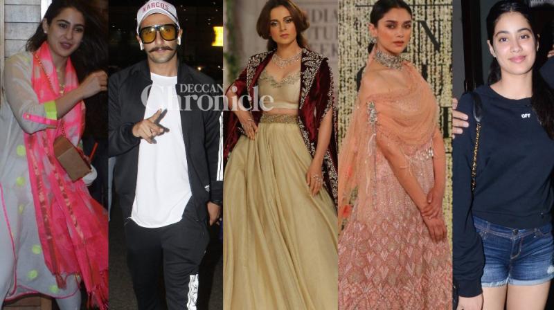 Kangana, Aditi dazzle on ramp, Janhvi, Sara, Ranveer, others go out and about