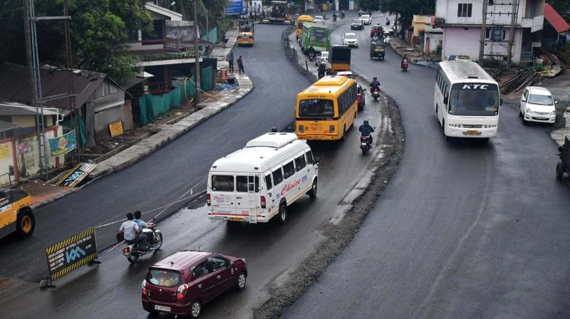 The widened Chambakkara-Pettah stretch where Metro works have commenced recently.  (DC)