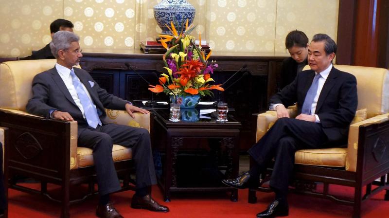Foreign Secretary, S Jaishankar holding talks with Chinese Foreign Minister Wang Yi in Beijing ahead of the Strategic Dialogue. (Photo: PTI)