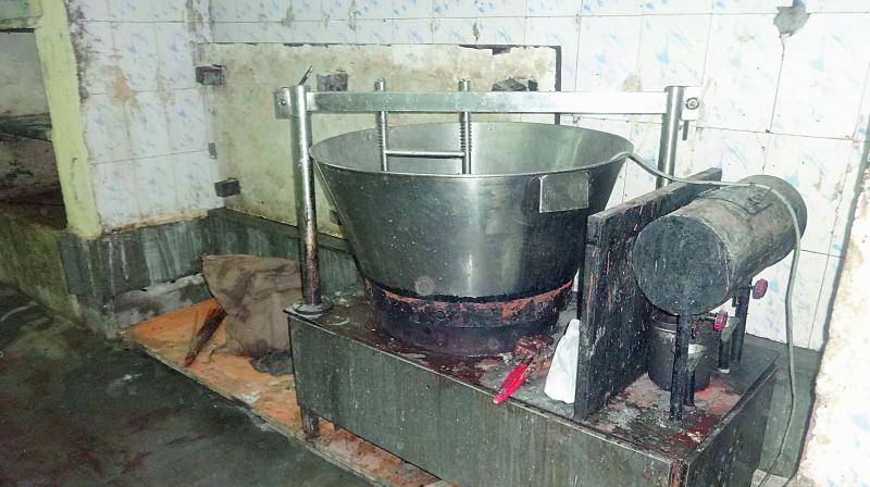 Officials who inspected the Agra Sweets kitchen found it in a very unhygienic condition. (Photo: DC)