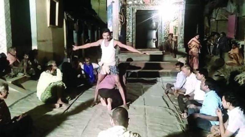 Clip shows the Odisha teacher being forced to crawl between the legs of a local goon 	(Photo: DC)