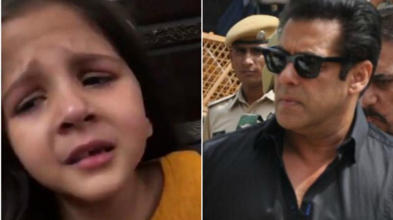 Salman Khan got convicted, and the little girl started crying. (Photo: Screenshot from viral video on Twitter)