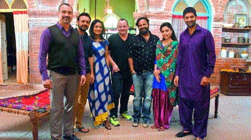 The creator of the original series flew down to India to meet the cast and the crew in action on the sets.