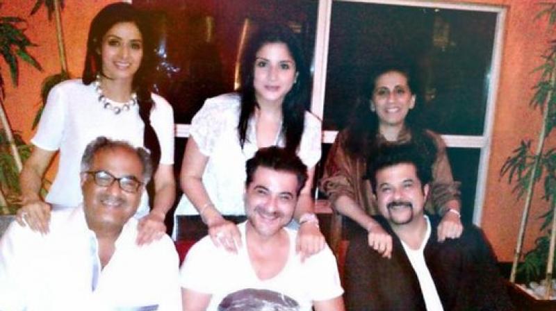 Boney Kapoor-Sridevi, Sanjay and Maheep, Anil and Sunita Kapoor.