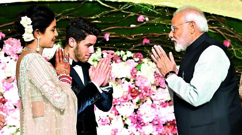 Prime Minister Narender Modi put up a picture of him wishing the newly weds on his insta account. Priyanka Chopra too thanked the PM. â€œA heartfelt thank you to our Honble Prime Minister Shri@narendermodiji for gracing us with your presence. Touched by your kind words and blessing @nickjonasâ€
