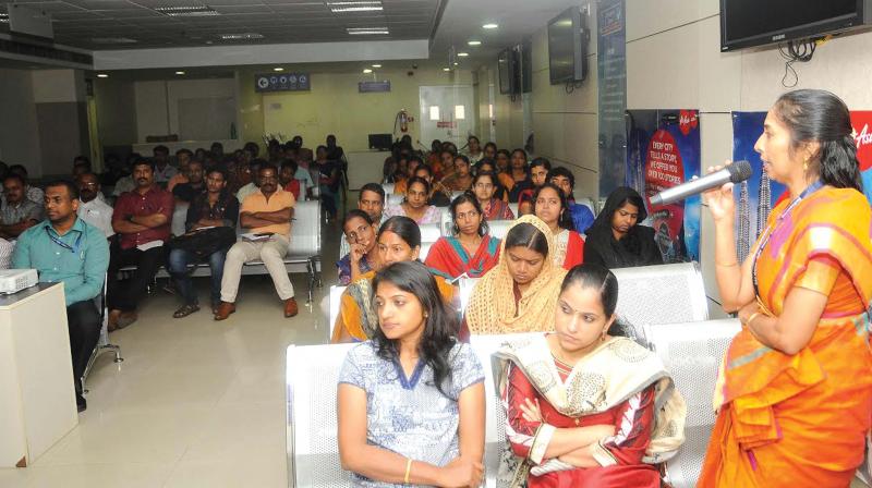 Training session for representatives of Akshaya Centres at Passport Seva Kendra,  Vazhuthacaud in Thiruvananthapuram on Saturday. (Photo: A.V. MUZAFAR)