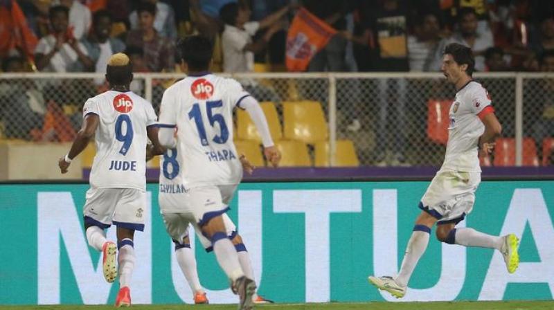 With just eight minutes left for the final whistle, Sereno gave Chennaiyin FC the lead. (Photo: ISL Media)