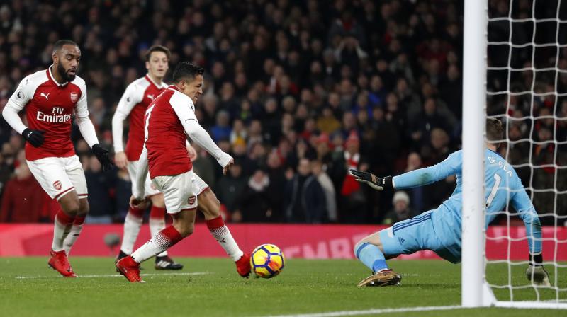 Spaniard De Gea denied Arsenal on several occasions with a series of breath-taking saves. (Photo: AFP)