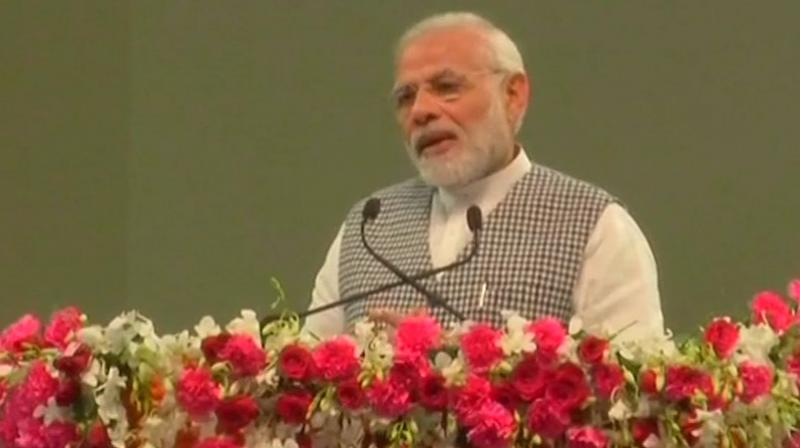 Prime Minister Narendra Modi was speaking at an event in New Delhi on the occasion of Buddha Purnima. (Photo: ANI/Twitter)