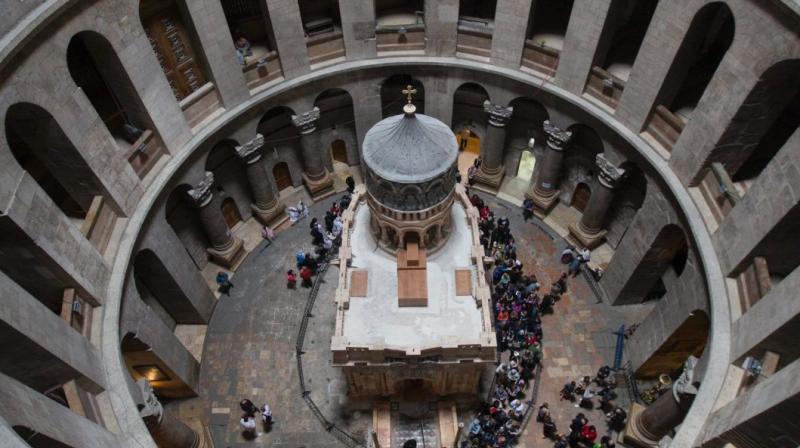 It is the first time such testing has been carried out at the site, located at what is now the Church of the Holy Sepulchre. (Photo: AP)