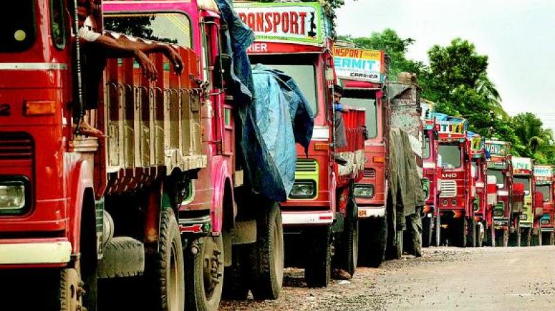 All associations have given a call for a strike against the daily revision of diesel prices, toll taxes, and extortion by police, officials of the transport department, at the staff at checkpoints,  they said. (Representational Image)