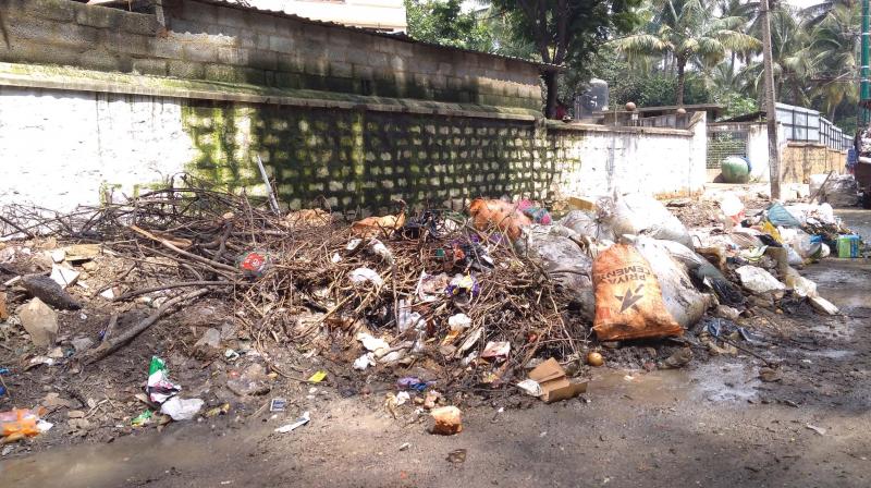 Roads in SG Palya filled with garbage making life miserable for the residents 	(Photo: Shashidhar B.)