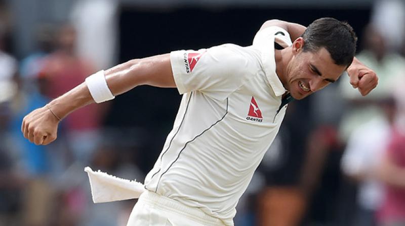 Mitchell Starc took three wickets against Pakistan in the day-night first Test in Brisbane. (Photo: AFP)