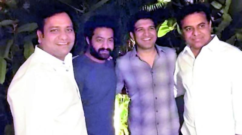 Not surprisingly, the picture of Jr NTR and KTR together in the same frame is doing the social media rounds.