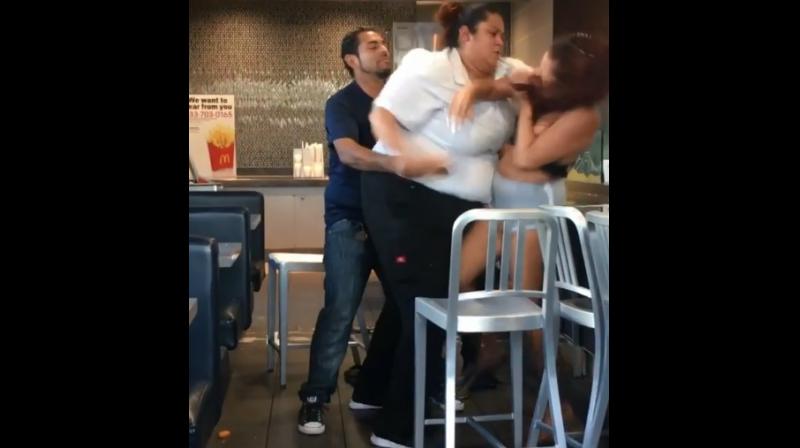 Dayags video shows the two women arguing before the fight breaks out. (Instagram Screengrab/ @bxbyness)