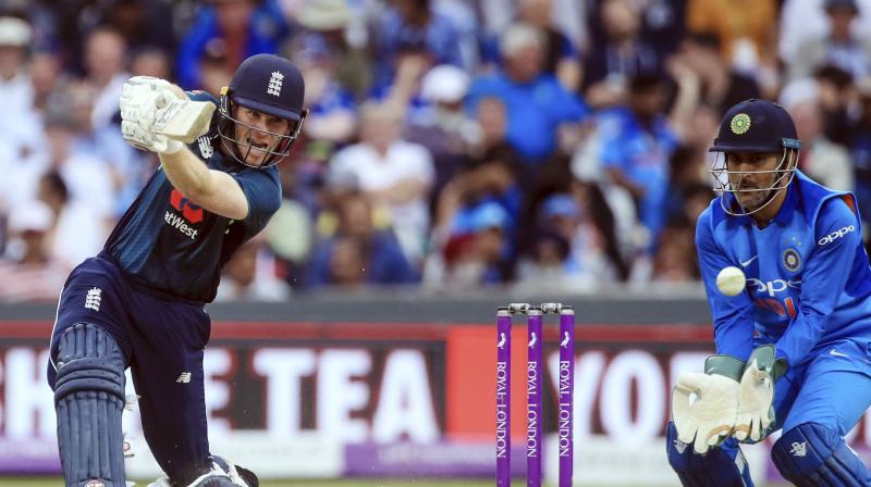 Eoin Morgan in action against India. (Photo: AP)