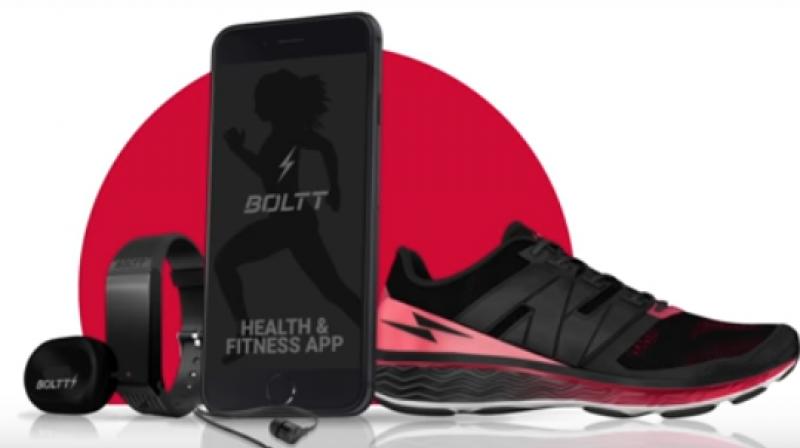 At the show, Boltt will be introducing its fitness kit which includes a pair of smart shoes, a smart band and health and training apps powered by Artificial Intelligence (AI). (Image: Boltt)