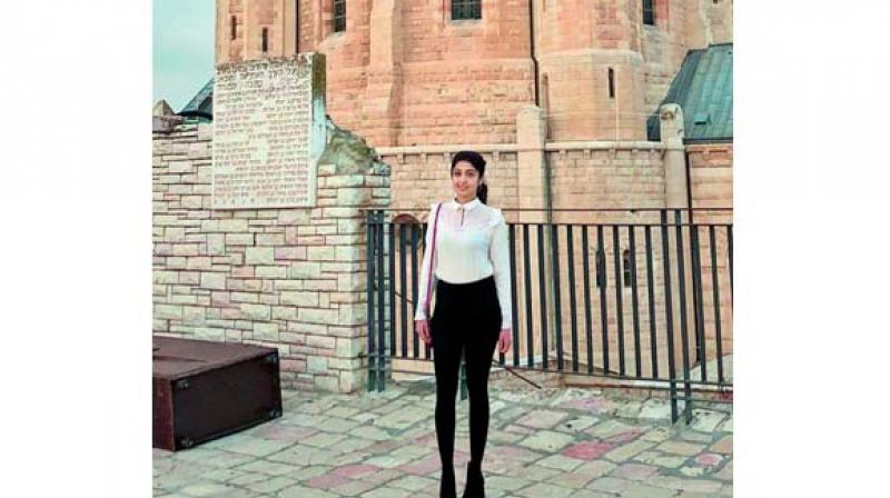 Pranitha Subash at the iconic Western Wall.