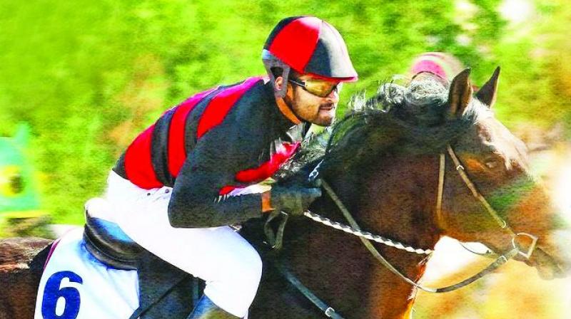 Sai Dharam Tej riding a horse in Winner