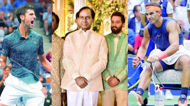 Even in the age of reason and science, the pull of superstition proves an irresistible force; (left to right) Novak Djokovic, Telangana CM K. Chandrashekar Rao