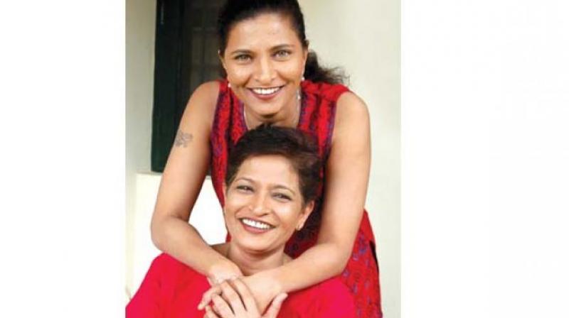 Kavitha Lankesh and (the late) Gauri Lankesh