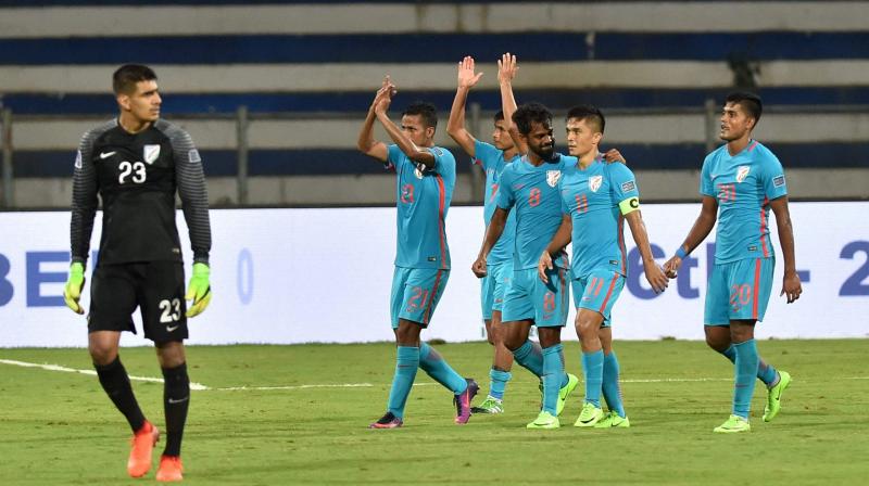 Among Asian countries, the Indian team is in the 15th spot, just below Qatar, but ahead of the likes of Jordan, Bahrain and North Korea. (Photo: PTI)