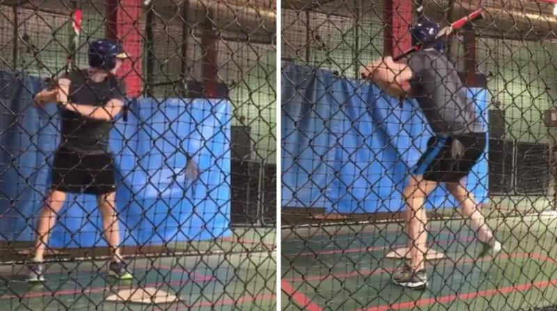 Video: Ambidextrous Australian Steve Smith strikes meaty baseball blows in New York