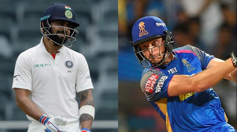 \Someone like Virat Kohli is an immensely talented guy but also watching him go about it you see that mentality of getting to the top,\ said Jos Buttler, who made a comeback to Englands Test squad following a successful IPL 2018 season. (Photo: AP / PTI)