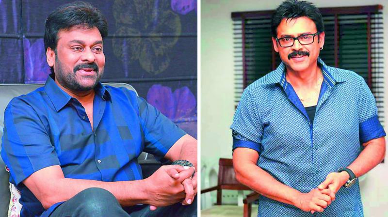 Chiranjeevi and Venkatesh