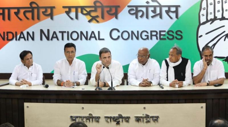 Rahul Gandhi addressed a press conference on Thursday. (Photo: Twitter | @INCIndia)