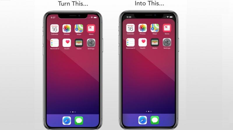 With Notcho, you might as well forget about the iPhone Xs notch- Photo: Notcho