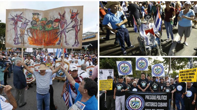 Miami exiles rally for Cuba freedom after Castros death