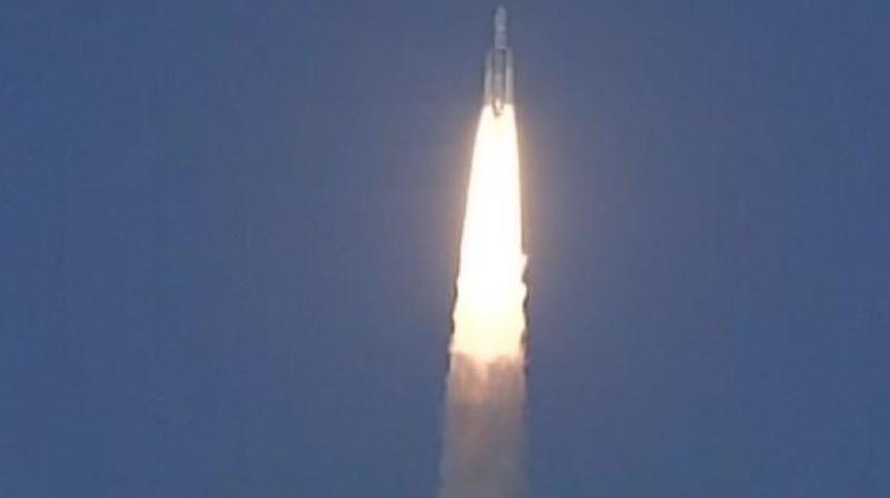 ISRO launches its most powerful rocket GSLV Mark III carrying GSAT-19 communication satellite from Sriharikota. (Photo: ANI/Twitter)