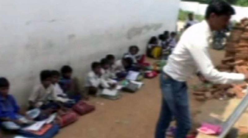 The Bagrajan School, one of those four schools, even conducts classes on the road, the locals informed. (Photo: ANI)