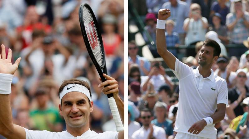 Federer was broken early in his match, but the seven-time champion recovered quickly and beat Dusan Lajovic 7-6 (0), 6-3, 6-2. Djokovic, a three-time champion, defeated Adam Pavlasek 6-2, 6-2, 6-1.